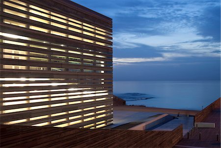 elevation - Peres Peace House.  Architects: Massimiliano and Doriana Fuksas Stock Photo - Rights-Managed, Code: 845-03552785