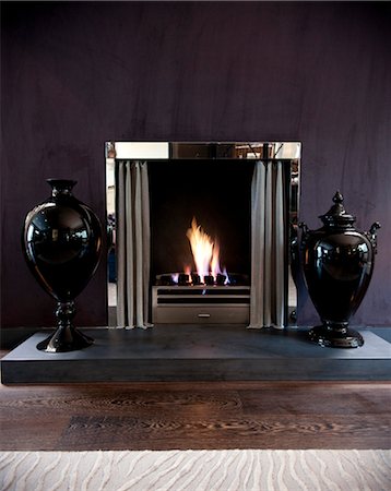 detail of fireplace in the inside of a home - Addison Road Stock Photo - Rights-Managed, Code: 845-03552919