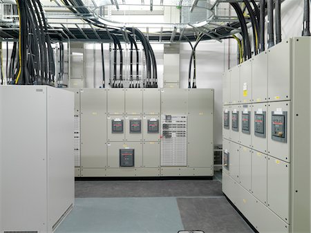 dangerous electrical pictures - Docklands Data Centre, London Stock Photo - Rights-Managed, Code: 845-03553024