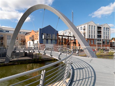 foot bridge - Electric Wharf, Coventry.  Architects: Bryant Priest Newman Stock Photo - Rights-Managed, Code: 845-03553033