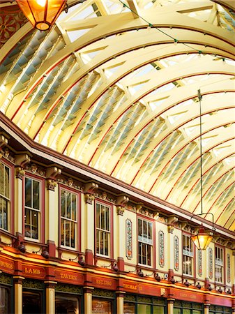 Leadenhall Market, London.  Architects: Sir Horace Jones Stock Photo - Rights-Managed, Code: 845-03553054