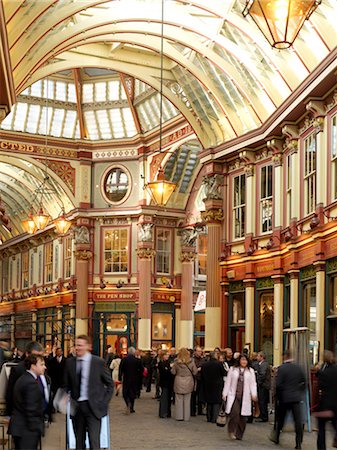 simsearch:845-02727878,k - Leadenhall Market, London.  Architects: Sir Horace Jones Stock Photo - Rights-Managed, Code: 845-03553057