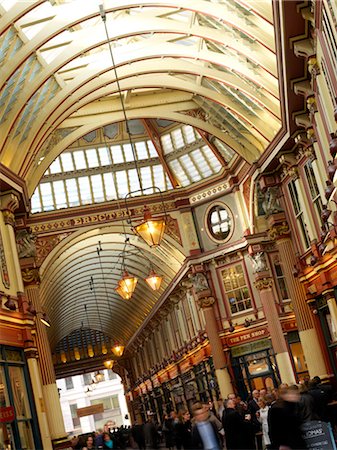 Leadenhall Market, London.  Architects: Sir Horace Jones Stock Photo - Rights-Managed, Code: 845-03553058