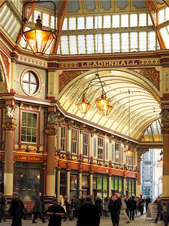 période - Leadenhall Market, Londres. Architectes : Sir Horace Jones Photographie de stock - Rights-Managed, Code: 845-03553053