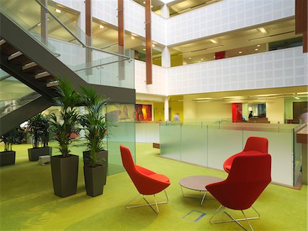 seating area - London Fire Brigade and Emergency Planning Authority HQ, London. Refurbishment of building for London Fire Brigade and Emergency Planning Authority in London.  Architects: Broadway Malyan Ltd Stock Photo - Rights-Managed, Code: 845-03553195