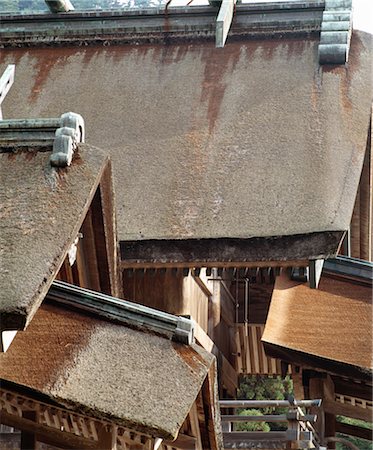 simsearch:693-03313495,k - Izumo Taisha Temple, Japan (1744) Details of thatched eaves Foto de stock - Con derechos protegidos, Código: 845-03553295