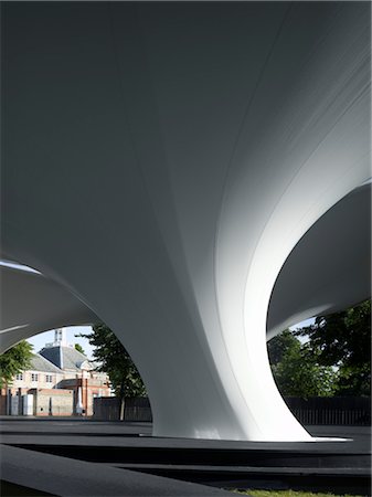 stairs closeup - LILAS, Serpentine Gallery summer pavilion, London, England. 2007 Temporary fabric structures. Architects: Zaha Hadid and Patrik Schumacher Stock Photo - Rights-Managed, Code: 845-03720605