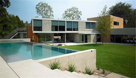 residential swimming pools - Kaplan Wright House, Los Angeles. Architects: Susan Minter Stock Photo - Rights-Managed, Code: 845-03720616