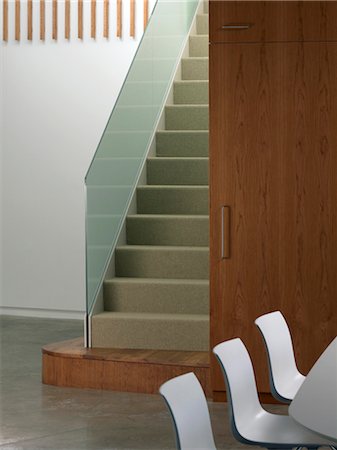 Kaplan Wright House, Los Angeles, staircase. Architects: Susan Minter Stock Photo - Rights-Managed, Code: 845-03720612