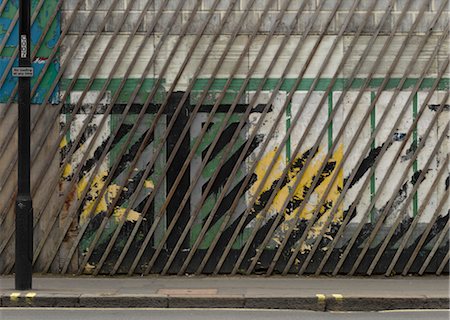 europe paving - Graffiti on hoardings, Bayswater, London. Stock Photo - Rights-Managed, Code: 845-03720648