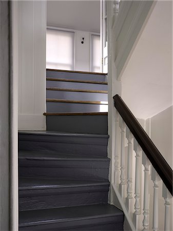 Escalier dans la maison géorgienne. Architectes : Architectes de Chris Dyson Photographie de stock - Rights-Managed, Code: 845-03720806