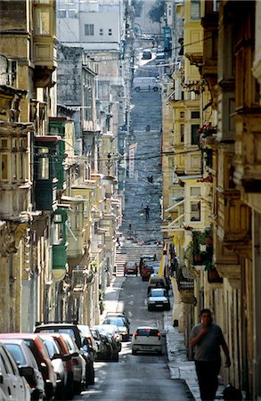 street man car - La Valletta, Old Mint Street. Stock Photo - Rights-Managed, Code: 845-03720973