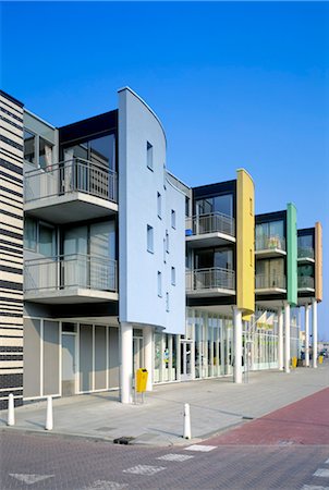 elevation - Netherlands, Flevoland, Zeewolde, residential complex by architect Sjoerd Soeters Stock Photo - Rights-Managed, Code: 845-03721000
