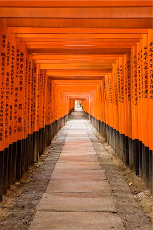 Torii gates at Fushimi Inari Shrine, Kyoto, Japan Stock Photo - Rights-Managed, Code: 845-03721023