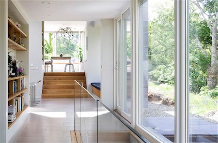 scotland home inside - Modern white interior of a Private House, West Argyll. Architects: CameronWebster Architects. Stock Photo - Rights-Managed, Code: 845-03721101