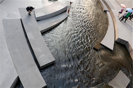 Sunken Stone Garden, Cheonggye Plaza, Seoula۪s Central Business District. Architects: Mikyoung Kim Stock Photo - Rights-Managed, Code: 845-03721158
