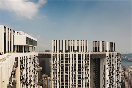 Pinnacle@Duxton, Singapour. Pinnacle@Duxton a sept, 50 étages tours et est le plus haut bâtiment de logements sociaux du monde. Architecte : Studio ARC et RSP architectes urbanistes et ingénieurs Photographie de stock - Rights-Managed, Code: 845-03721166