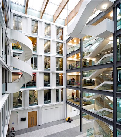 sistema circulatório - School of Informatics, Potterrow, University of Edinburgh. Architects: Bennetts Associates. Foto de stock - Direito Controlado, Número: 845-03721371