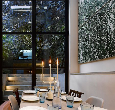 simsearch:845-05838459,k - Dining Room Table in Islington House by Dominic McKenzie. Architects: Dominic McKenzie Stock Photo - Rights-Managed, Code: 845-03721382