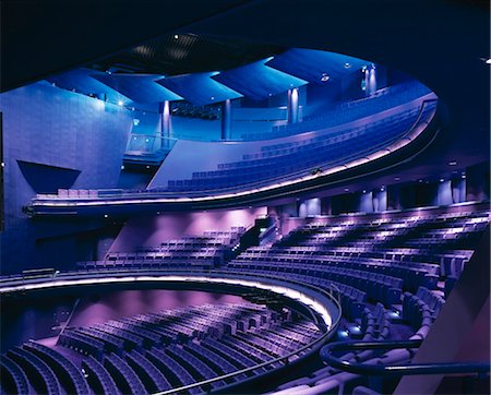 Lowry Arts Centre, Salford, 1992 - 2000. Lyric Theatre view to upper circle. Architects: Michael Wilford and Partners Stock Photo - Rights-Managed, Code: 845-03721520