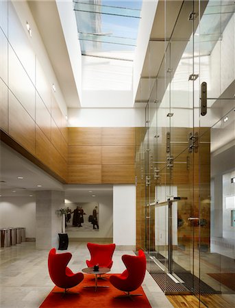 espacio vacío - Modern entrance lobby, City Tower, Manchester, Greater Manchester. Architects: Stephenson Bell Architects Foto de stock - Con derechos protegidos, Código: 845-03777484