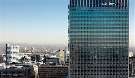 simsearch:845-05837947,k - City Tower, Manchester, Greater Manchester. Architects: Stephenson Bell Architects Foto de stock - Direito Controlado, Número: 845-03777485