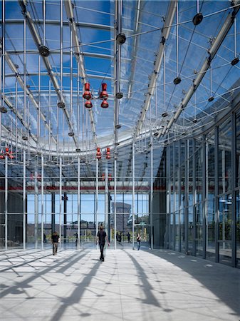 Modernes Glas überdachte Eingang in die California Academy of Sciences. Architekt: Renzo Piano Building Workshop Stockbilder - Lizenzpflichtiges, Bildnummer: 845-03777590