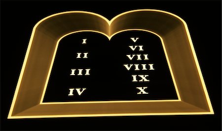 SYMBOLIC TEN COMMANDMENTS TABLETS MOSES Stock Photo - Rights-Managed, Code: 846-05645673