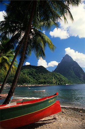 SOUFRIERE PORT PETIT PITON SAINTE-LUCIE ANTILLES Photographie de stock - Rights-Managed, Code: 846-05645752