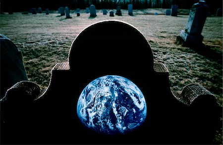 EARTH AND GRAVESTONE Stock Photo - Rights-Managed, Code: 846-05645761