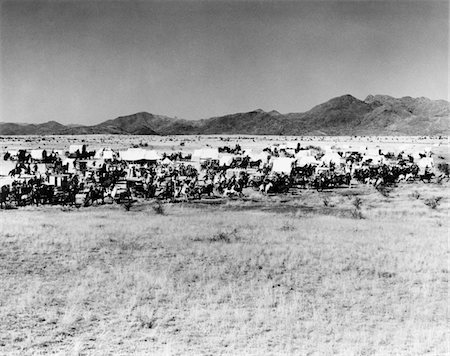 MOVIE STILL OF THE  STARTING LINE OF OKLAHOMA LAND RUSH 1893 Foto de stock - Con derechos protegidos, Código: 846-05645922