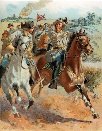 du XIXe siècle - années 1860 juin 1862 CONFÉDÉRER troupes cavalerie général J. E. B. JEB STUART RAID autour de McCLELLAN guerre civile américaine Photographie de stock - Rights-Managed, Code: 846-05647010