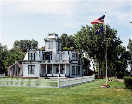 palissade - ANNÉES 1990 BUFFALO BILL MAISON À BUFFALO BILL HISTORIQUE PARC NORTH PLATTE NEBRASKA USA Photographie de stock - Rights-Managed, Code: 846-05647322