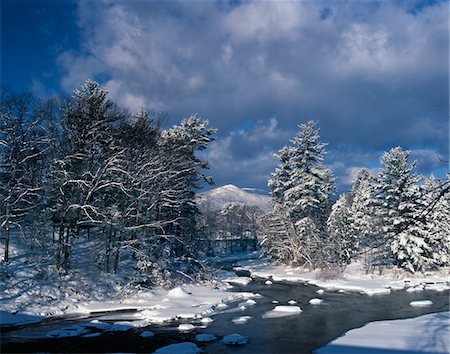 retro winter scene - MOAT MOUNTAIN AND SWIFT RIVER FROM CONWAY NEW HAMPSHIRE Stock Photo - Rights-Managed, Code: 846-05647557