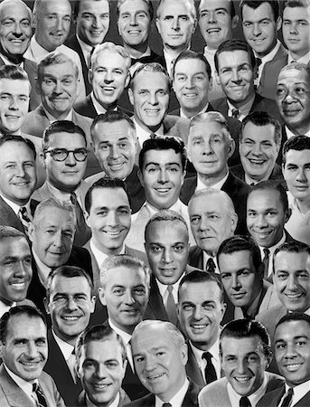 simsearch:846-02797122,k - 1960s - 1970s MONTAGE OF MEN'S PORTRAITS ALL SMILING FACES Foto de stock - Con derechos protegidos, Código: 846-05647704