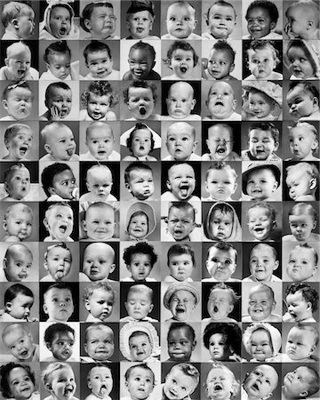 PORTRAITS DE BÉBÉ POUR LE MONTAGE DES ANNÉES 1960 Photographie de stock - Rights-Managed, Code: 846-05647712