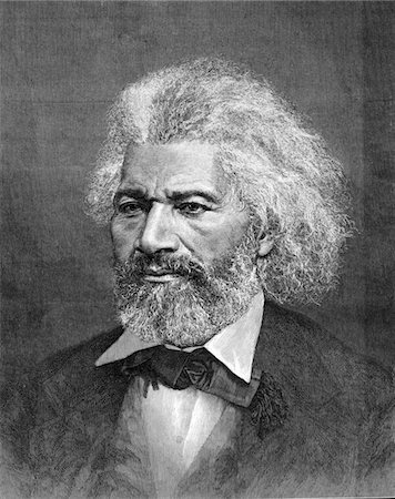 DU XIXE SIÈCLE - PORTRAIT 1895 DE FREDERICK DOUGLASS CONFÉRENCIER ÉCRIVAIN AFRO-AMÉRICAIN ABOLITIONNISTE À L'ÂGE DE 77 ANS Photographie de stock - Rights-Managed, Code: 846-05648029