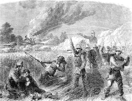 1860s AUGUST 10 1861 FIRST BATTLE OF BULL RUN FROM THE FEDERAL UNION LINES AMERICAN CIVIL WAR Foto de stock - Con derechos protegidos, Código: 846-06111762