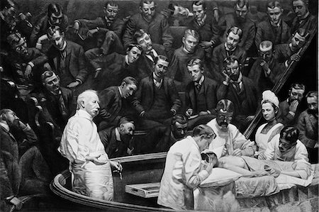siglo 19 - 1890s PORTRAIT OF DR. AGNEW A PAINTING BY THOMAS EAKINS SHOWING OLD MEDICAL OPERATING THEATER Foto de stock - Con derechos protegidos, Código: 846-06112296