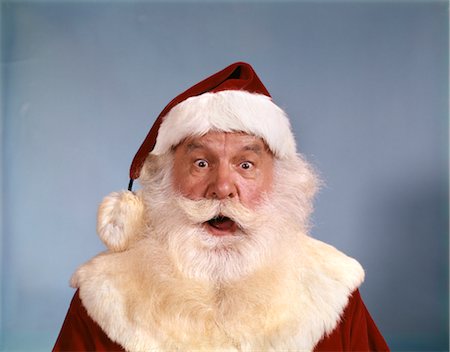 fat santa - 1960s SANTA CLAUS SHOCKED EXPRESSION Stock Photo - Rights-Managed, Code: 846-02795295