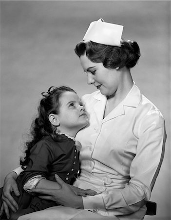 sick patients hugging - 1950s NURSE GIRL PATIENT CONSOLE HUG EMBRACE Stock Photo - Rights-Managed, Code: 846-02795573