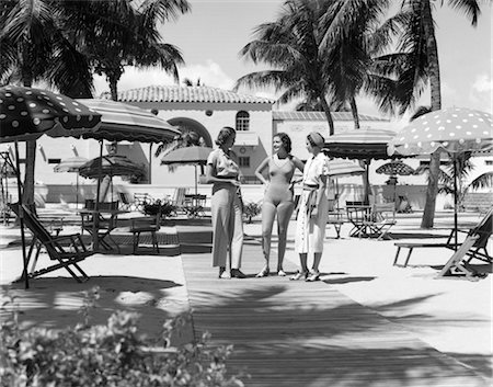 simsearch:846-02796405,k - CABANA CLUB NAUTILUS HOTEL MIAMI BEACH RETRO 1930 1930s Fotografie stock - Rights-Managed, Codice: 846-02796554