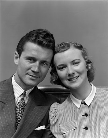 1930s 1940s PORTRAIT OF COUPLE Foto de stock - Con derechos protegidos, Código: 846-02797199