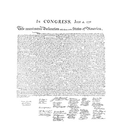 revolucionário - DECLARATION OF INDEPENDENCE 4TH OF JULY 1776 Foto de stock - Direito Controlado, Número: 846-02793273