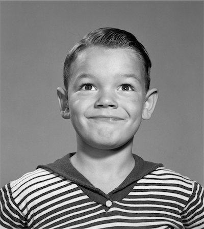 simsearch:846-02796223,k - 1960s SMILING HAPPY BOY STRIPE SHIRT Stock Photo - Rights-Managed, Code: 846-02793490