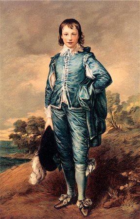 THE BLUE BOY BY THOMAS GAINSBOROUGH NATIONAL GALLERY LONDON ENGLAND 18TH CENTURY ENGLISH MEN'S FASHION Stock Photo - Rights-Managed, Code: 846-02793868