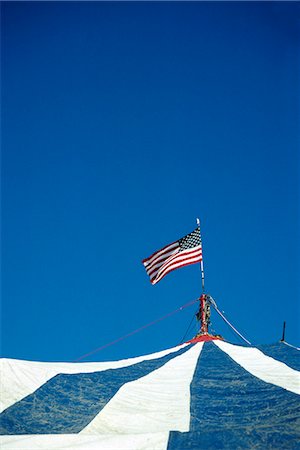 CIRCUS TENT TOP WITH FLAG Stock Photo - Rights-Managed, Code: 846-03164022