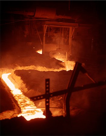 1960s 1970s MOLTEN STEEL PRODUCTION CONSHOHOCKEN PENNSYLVANIA HOT METAL PLANT MILL Stock Photo - Rights-Managed, Code: 846-03164711