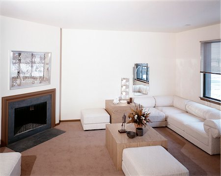 1970s INTERIOR LIVING ROOM FAMILY ROOM FIREPLACE Stock Photo - Rights-Managed, Code: 846-03164746
