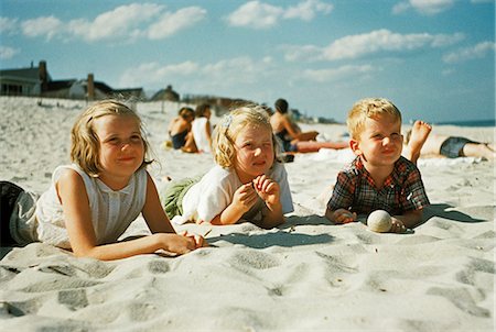 summer in new jersey beach - 1950s 3 CHILDREN LYING ON THE BEACH AT THE JERSEY SHORE Stock Photo - Rights-Managed, Code: 846-03164802